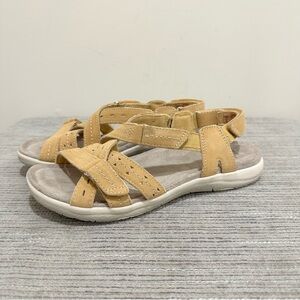 Earth Origins Savory Shantel Strappy Slingback Sandals Brown Womans Size 9,5